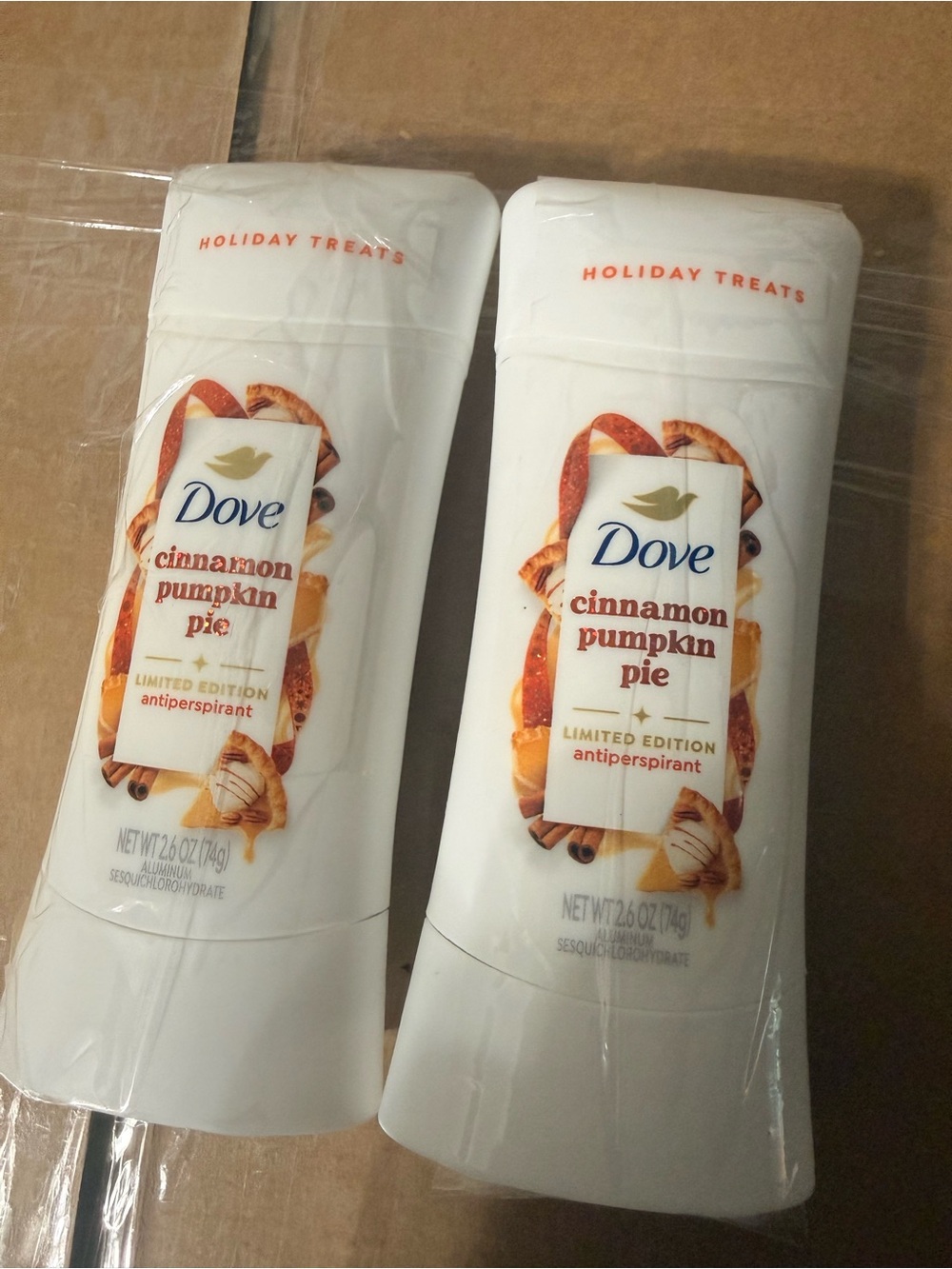 Dove Cinnamon Pumpkin Pie Antiperspirant 2-Pack Limited Edition